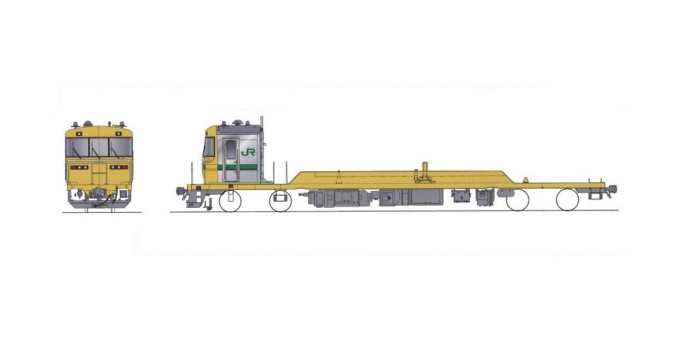 ▲定尺鋼軌運送用車型