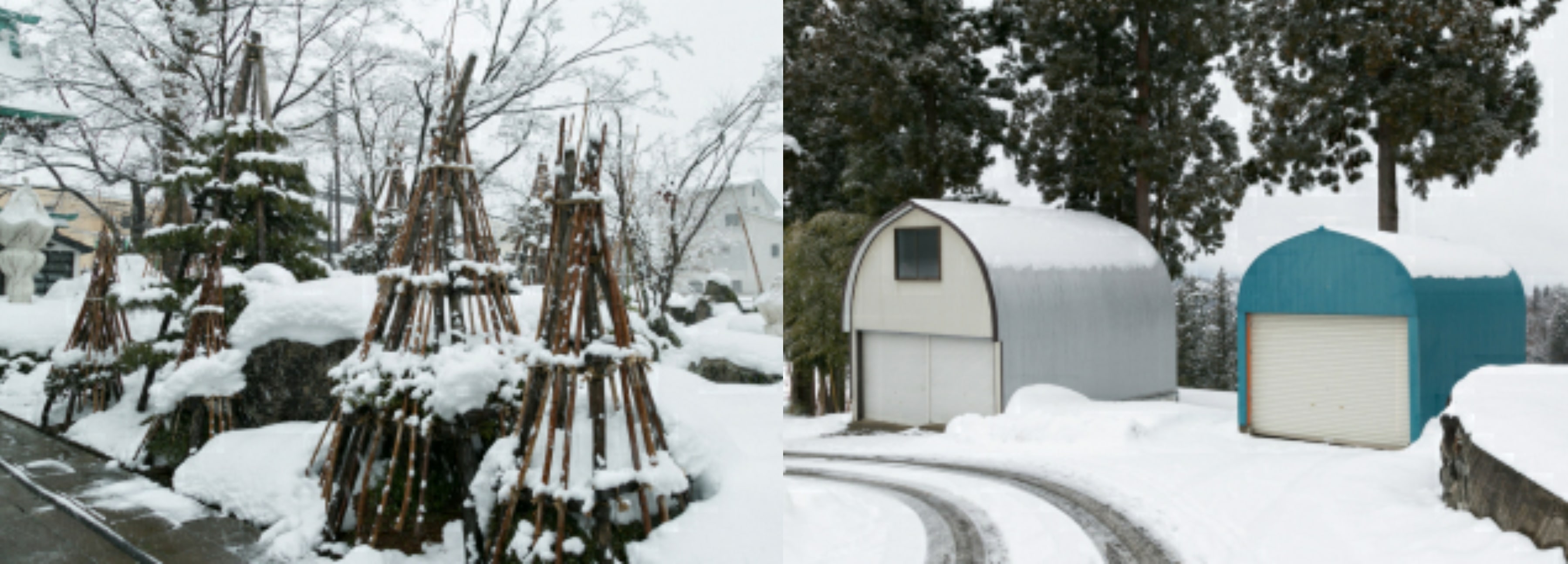 為防止雪坍陷而建造的建築物。(Image credit: Tōkamachi City)