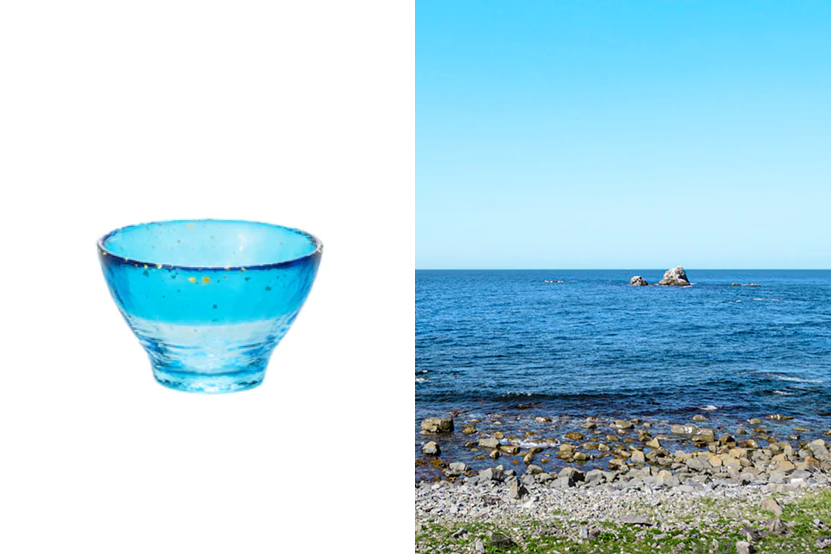 ▲「杯 太平洋」：遼闊的太平洋和海面反射天空的兩種藍色組合在一起。（圖片取自官網）