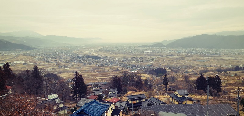 View of Zenkoji Plains from JR Obasute Station. (Image credit: JR East / Nazrul Buang)