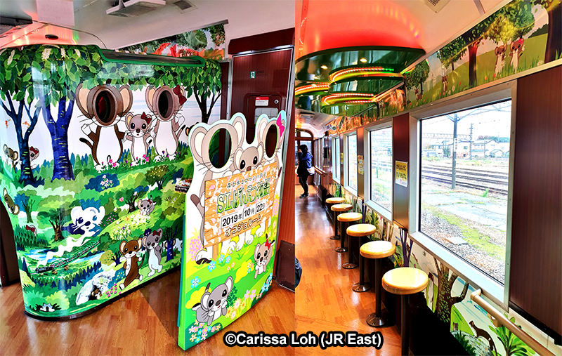 Inside the Okojo Observation Car. (Image credit: JR East / Carissa Loh)