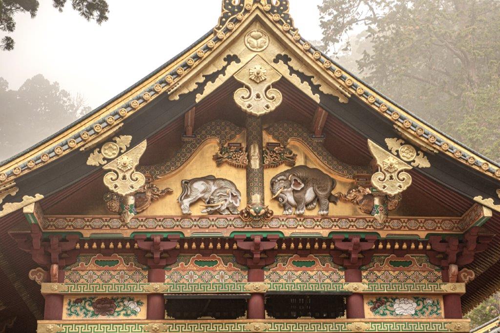 三神庫上也雕刻「想像之象」作為裝飾。