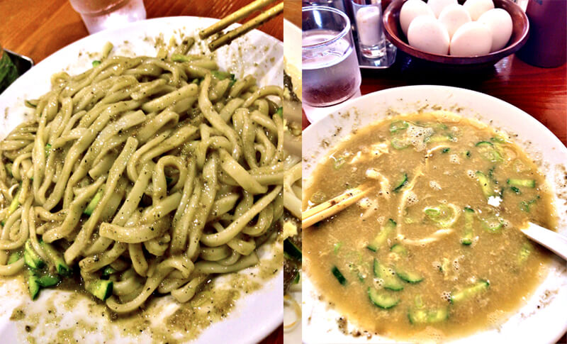 Mixed jajamen (left) and chitantan (right). (Image credits: JR East / Go Takahashi)