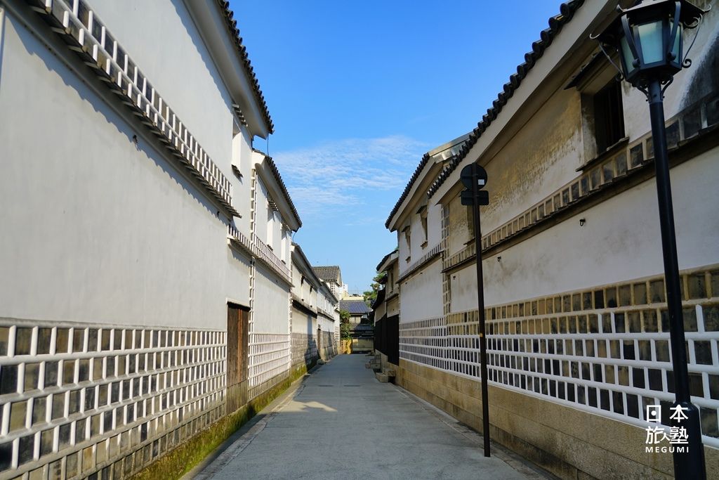 倉敷美観地區，保存著江戶時代的建築，勾勒出古色古香的氛圍