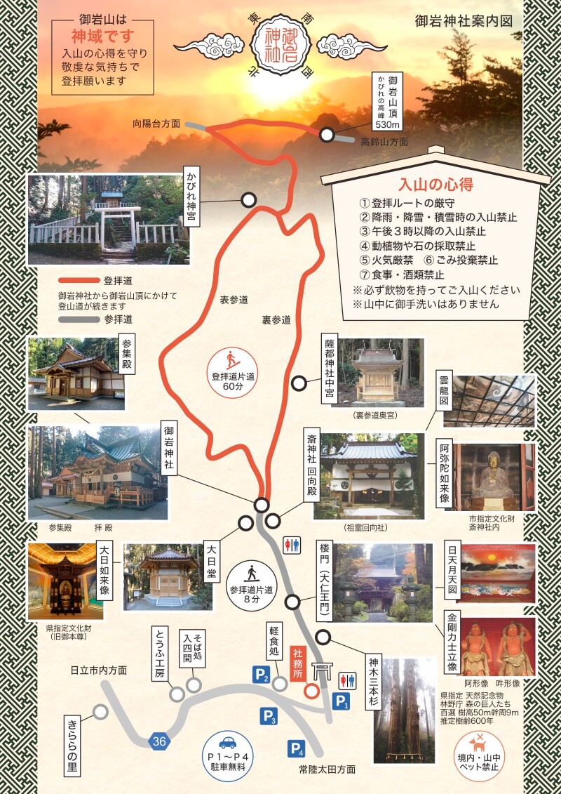 御岩神社案內圖（圖片來源：御岩神社官網）