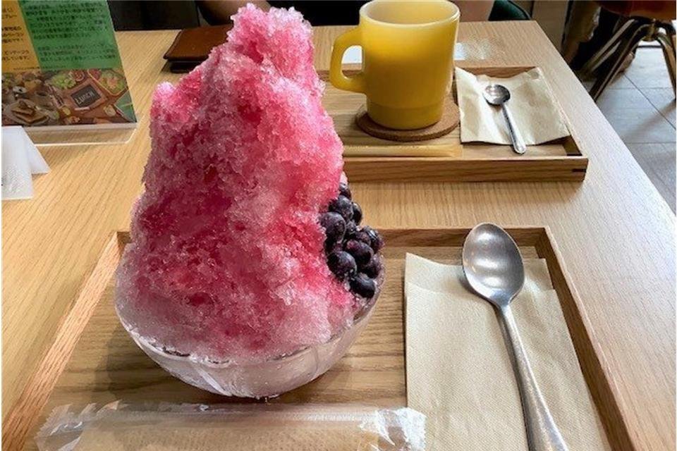 ▲果肉藍莓冰