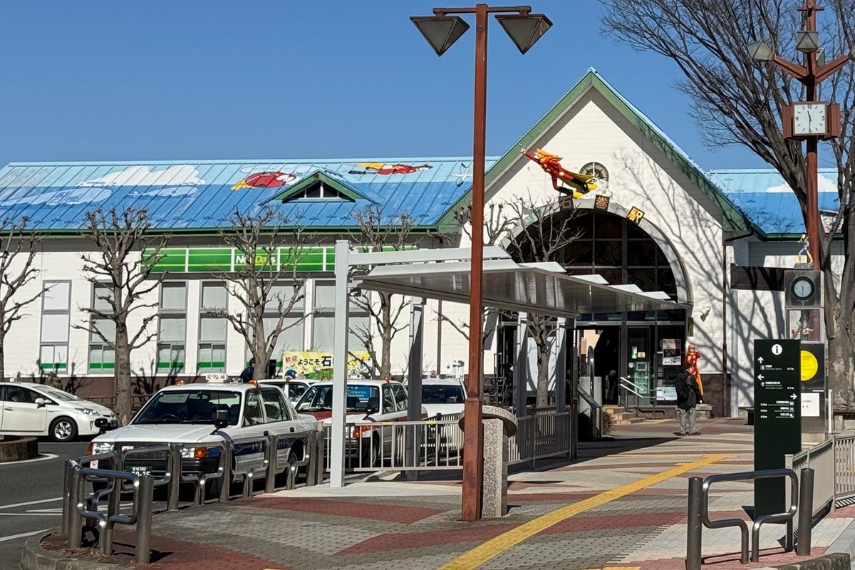 JR石卷站外的排班計程車