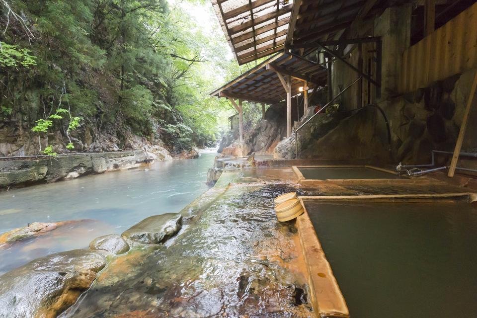 ▲川岸露天風呂