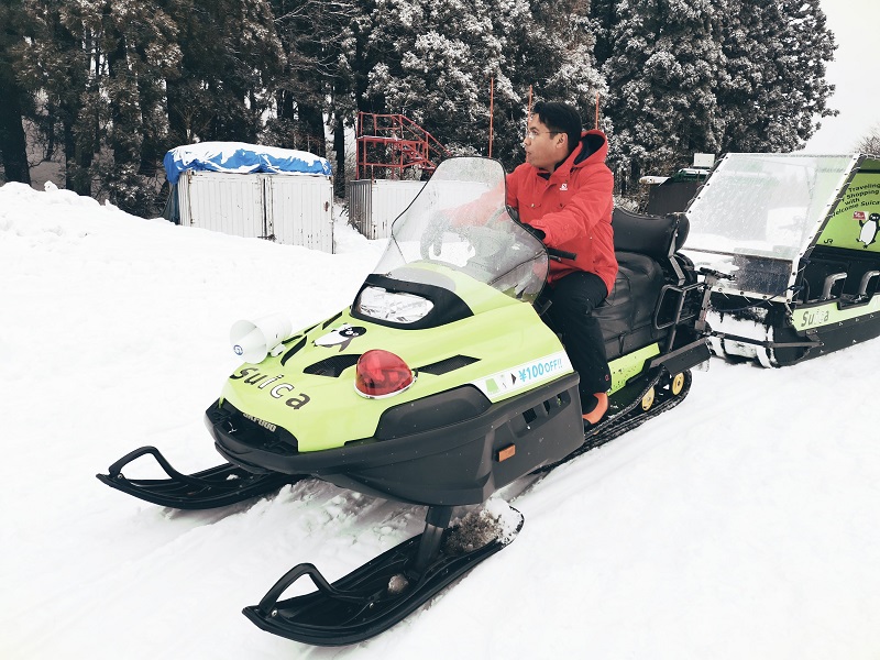 Snowmobile Sleigh Tour... I am not the tour guide, however. (Image credit: JR East / Nazrul Buang)
