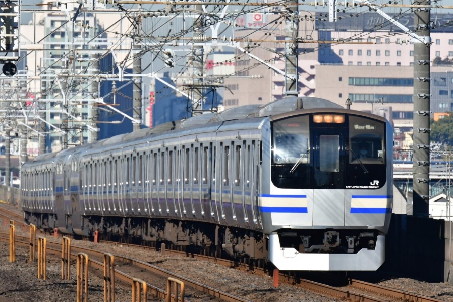 ▲總武快速線・橫須賀線（擔當區間：千葉～久里濱）E217系