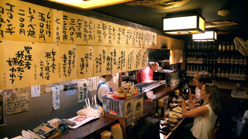 Inside Toriyoshi, a yakitori restaurant inside Iroha-Yokocho. (Image credit: In-outbound sendai-matsushima inc.)