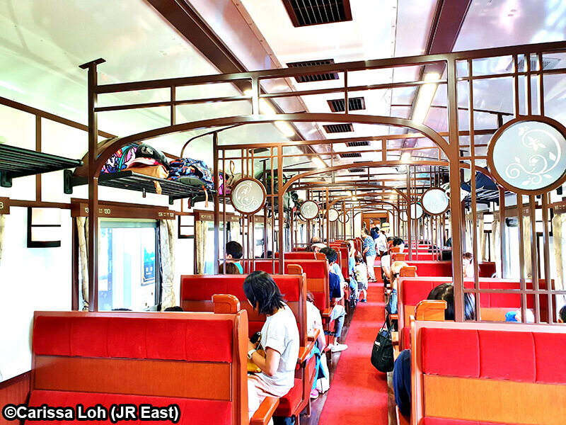 Seats on the SL Ginga. (Image credit: JR East / Carissa Loh)