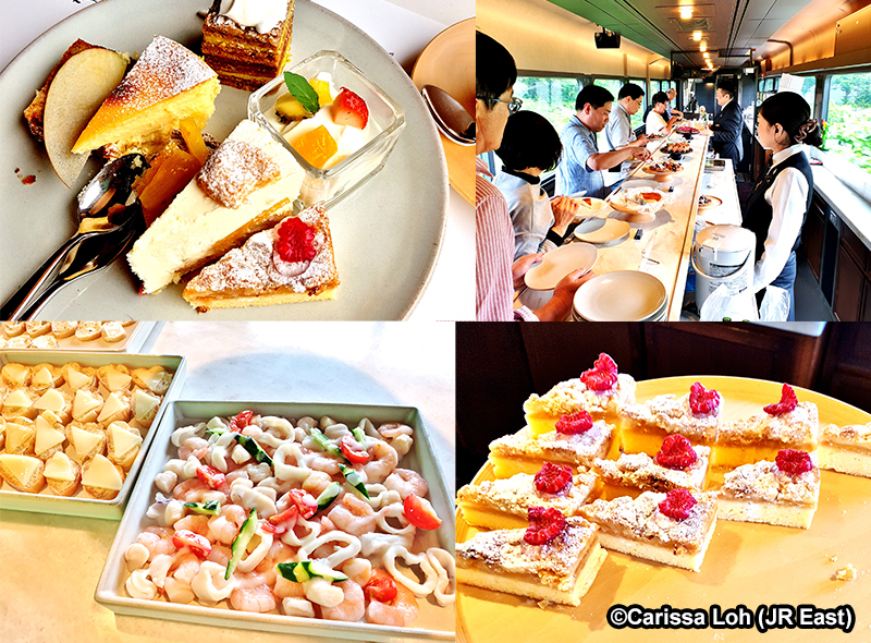 Dessert buffet on the TOHOKU EMOTION. (Image credit: JR East / Carissa Loh)