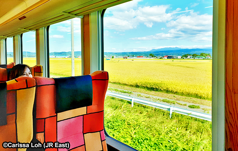Enjoying the scenery from the Resort Shirakami. (Image credit: JR East / Carissa Loh)