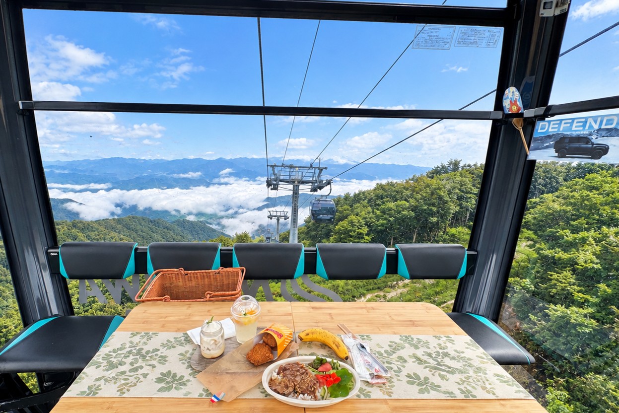 享受特殊待遇的纜車新玩法！野澤溫泉長坂纜車「GondoLunch」午餐就在纜車裡面吃！