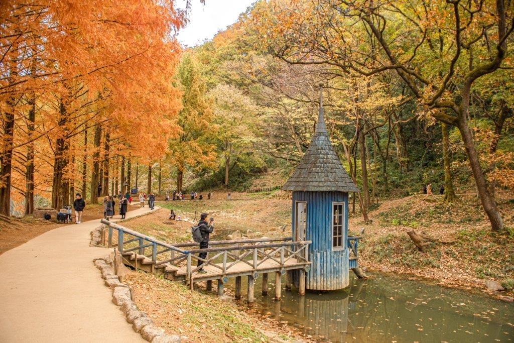 水杉圍繞的嚕嚕米兒童森林公園，如名稱般讓人有身處在森林之中的感覺，散步放鬆，享受著埼玉的慢步調以及北歐童話感。