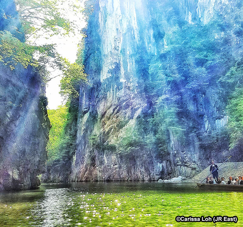 Boat ride in Geibikei. (Image credit: JR East / Carissa Loh)