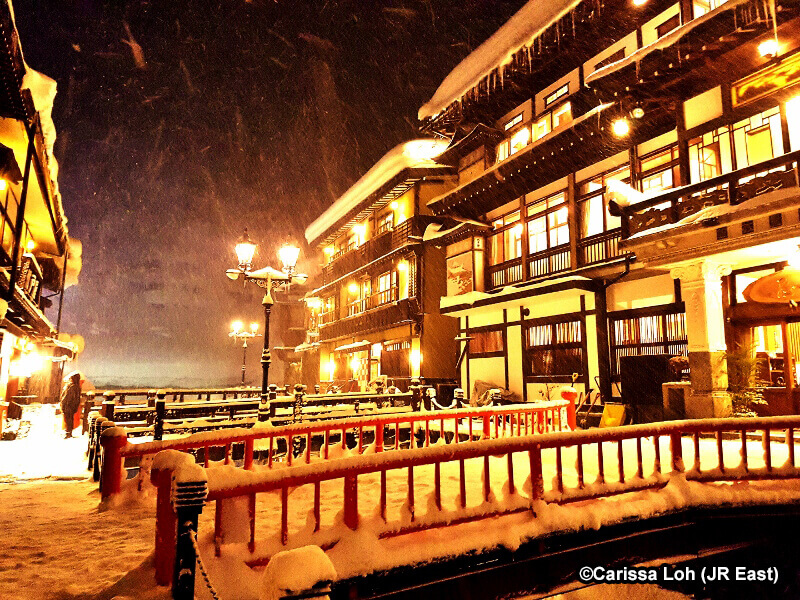 Ginzan Onsen in winter. (Image credit: JR East / Carissa Loh)