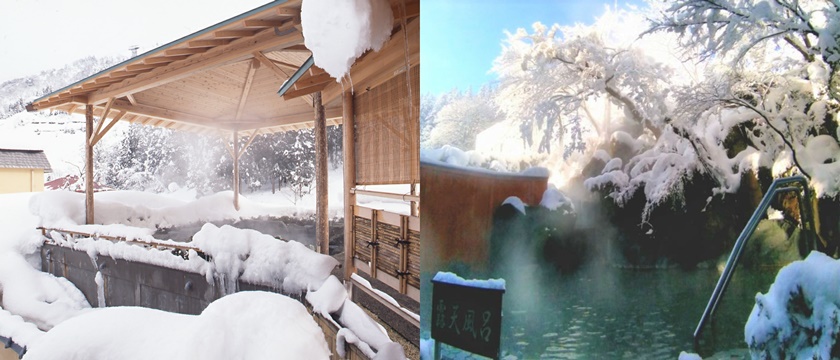 白雪覆蓋的露溫泉泳池。(Image credit: ホテル双葉/東映ホテル)