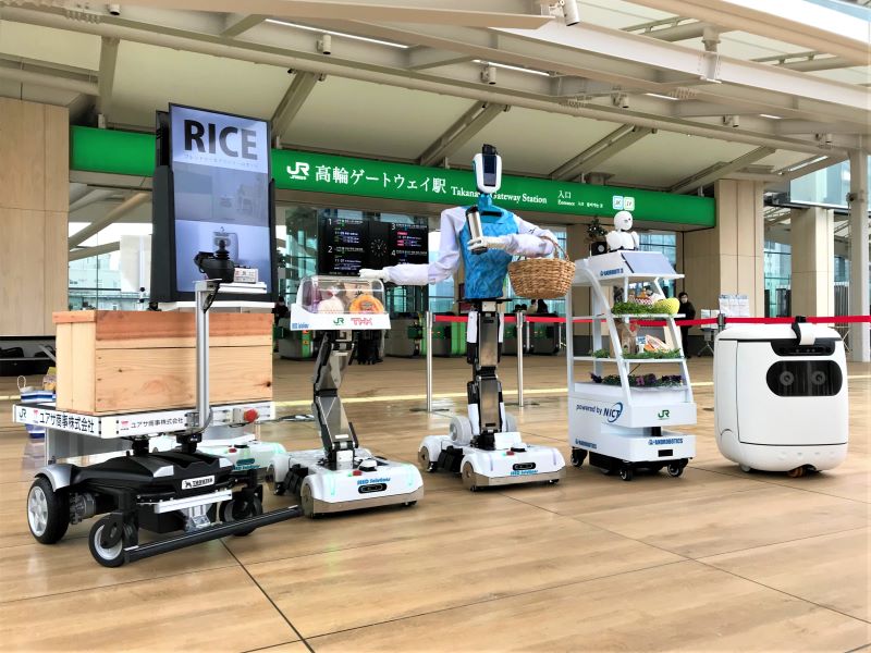 Light meal and beverage delivery service robots. (Image credit: EAST JAPAN RAILWAY TRADING CO., LTD.)