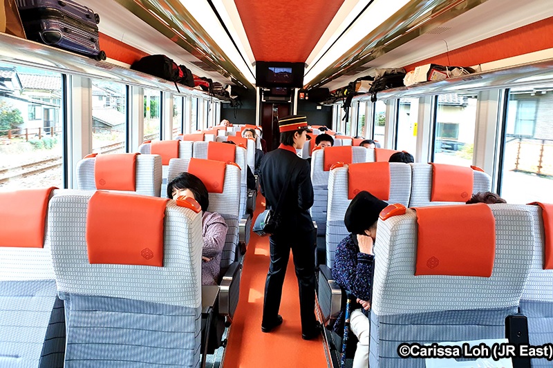 Inside Car 1 of the KAIRI. (Image credit: JR East / Carissa Loh)