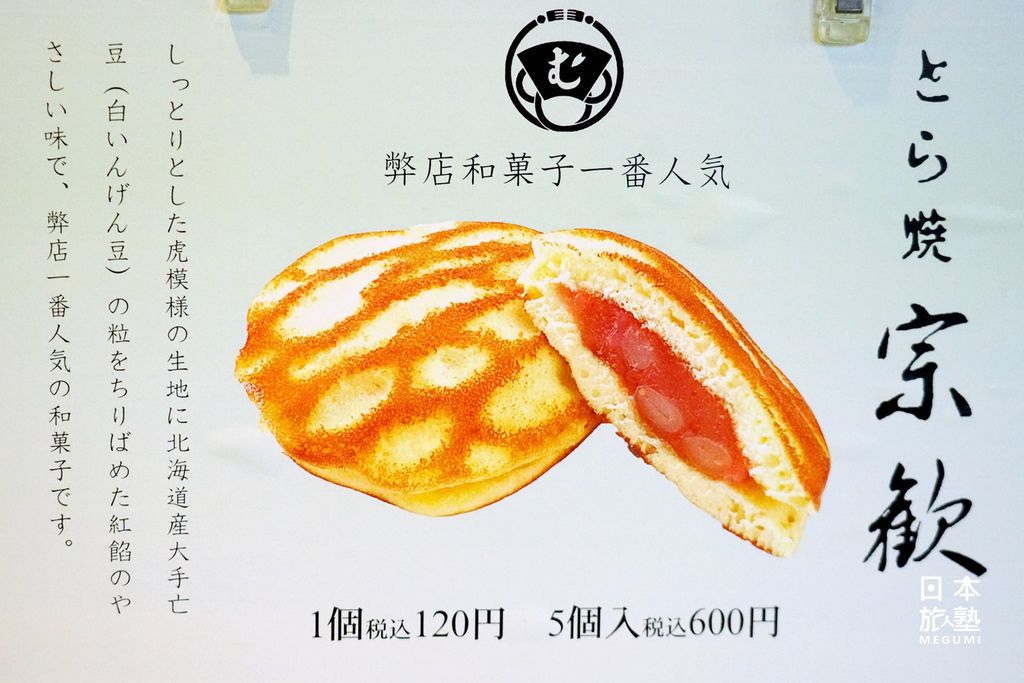 店內的各種菓子也受到來客歡迎，其中又以白豆的銅鑼燒為最