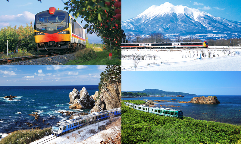 The Resort Shirakami in different seasons. (Image credit: JR East)