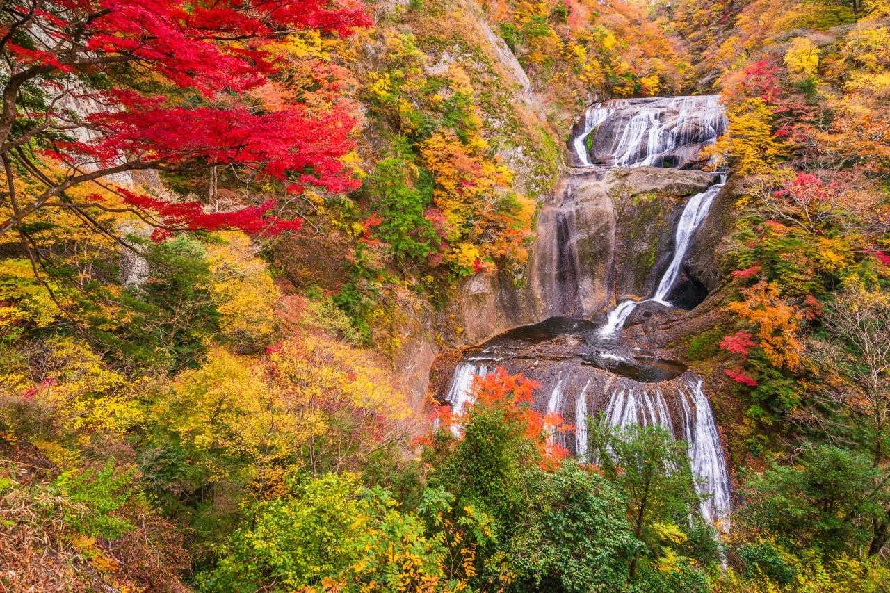 搭乘JR水郡線，尋訪楓紅點綴的絕景「袋田瀑布」