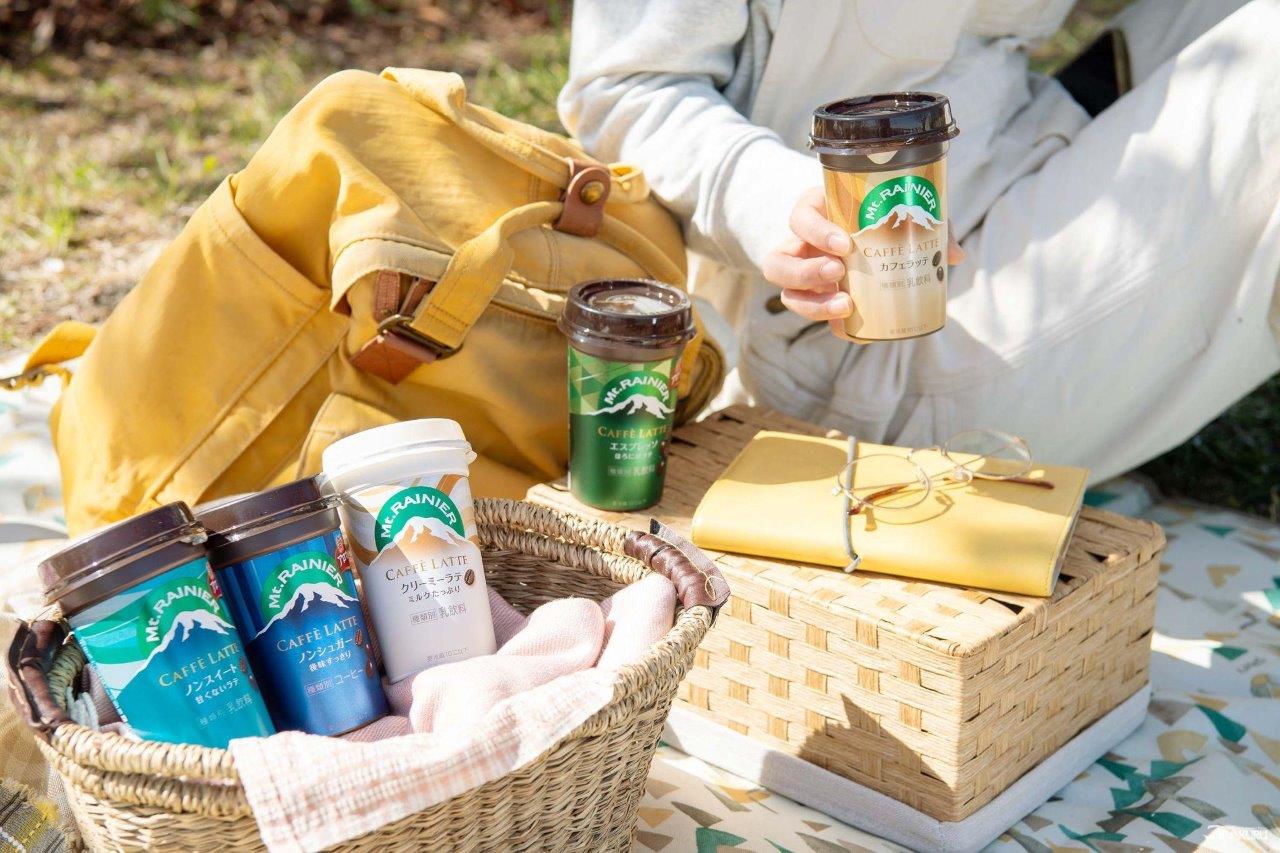 日本超商即飲拿鐵咖啡Mt.RAINIER 無糖豆漿燕麥奶等選擇多（附東京賞櫻野餐景點推薦）